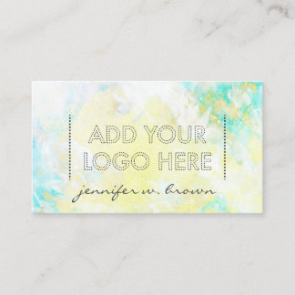 Cartão De Visita Logotipo personalizado aquarela verde óleos essenc