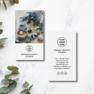 Cartão De Visita Logotipo Personalizado Aromaterapia Spa Profession