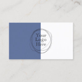 Cartão De Visita Logotipo personalizado azul minimalista