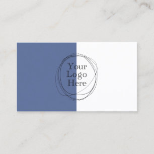 Cartão De Visita Logotipo personalizado azul minimalista