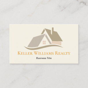 Cartão De Visita logotipo personalizado branco e dourado de imóveis