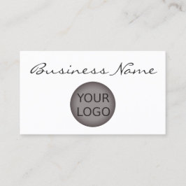 Cartão De Visita Logotipo personalizado branco simples e cores para