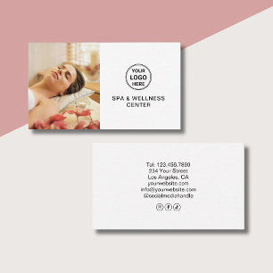 Cartão De Visita Logotipo Personalizado Centro de Spa e Bem-Estar B
