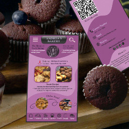 Cartão De Visita Logotipo Personalizado Código QR de Marca de Padar