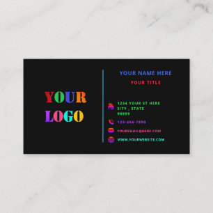Cartão De Visita Logotipo personalizado colorido diferente