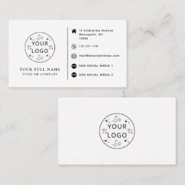 Cartão De Visita Logotipo Personalizado, Contato e Redes Sociais Mi