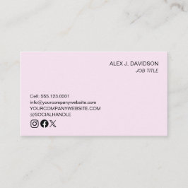 Cartão De Visita Logótipo personalizado, cor-de-rosa profissional m