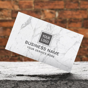Cartão De Visita Logotipo Personalizado Corporativo Moderno Marble 
