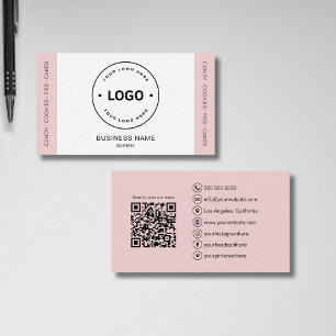 Cartão De Visita Logotipo Personalizado da Bakery Código QR Cor-de-