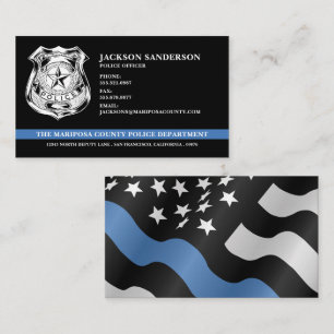Cartão De Visita Logotipo Personalizado da Polícia Departamento de 
