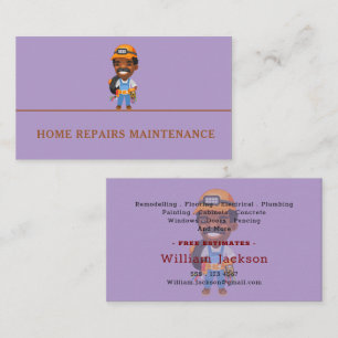 Cartão De Visita logotipo personalizado de construção de homem mode