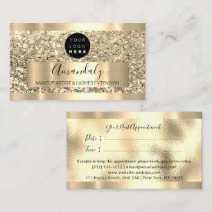 Cartão De Visita Logotipo Personalizado de Lash do Artista de Compo