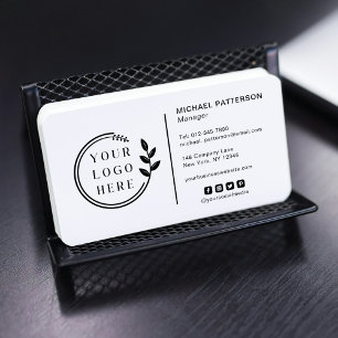 Cartão De Visita Logotipo Personalizado de Marca de QR para Mídia S