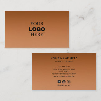 Cartão De Visita Logotipo Personalizado de Negócios Modernos com Ma