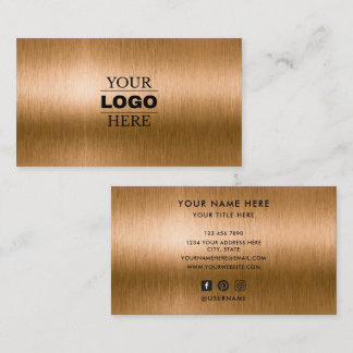 Cartão De Visita Logotipo Personalizado de Negócios Modernos com Ma
