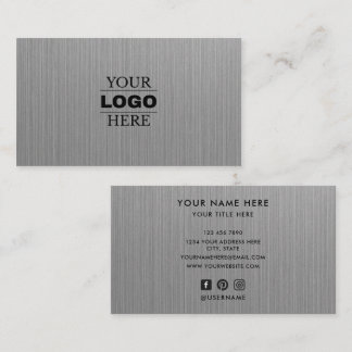 Cartão De Visita Logotipo Personalizado de Negócios Modernos com Ma