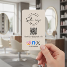 Logotipo Personalizado de Salão Código QR Marketin