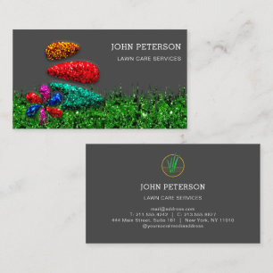 Cartão De Visita Logotipo personalizado de Serviços de jardinagem d