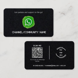 Cartão De Visita Logotipo Personalizado do Canal da Comunidade What