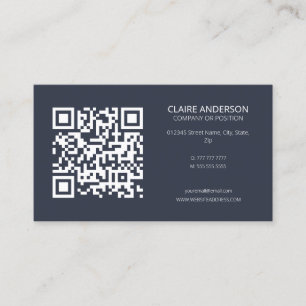 Cartão De Visita Logotipo Personalizado do Código QR Moderno