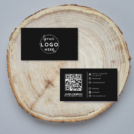Cartão De Visita Logotipo personalizado do código QR moderno - Mídi
