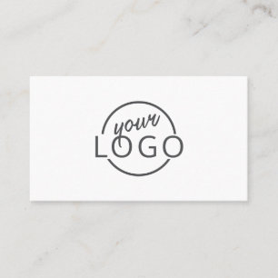 Cartão De Visita Logotipo personalizado do script feminino, branco 