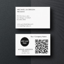 Logotipo Personalizado e Código QR de Negócios Mod