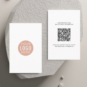 Cartão De Visita Logotipo personalizado e código QR DIY moderno