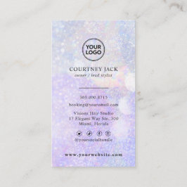 Cartão De Visita Logotipo Personalizado Glitter Bokeh Holográfico