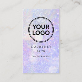 Cartão De Visita  Logotipo Personalizado Glitter Bokeh Holográfico 