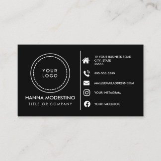 Cartão De Visita Logótipo personalizado ícones modernos das mídias 