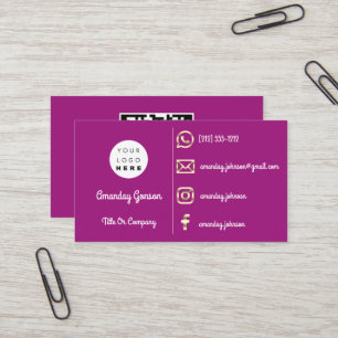 Cartão De Visita  Logotipo Personalizado Mídia social Código QR D
