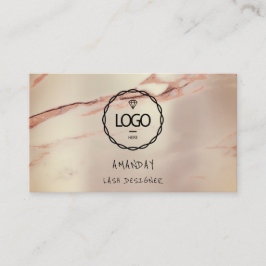 Cartão De Visita Logotipo personalizado Mídia social Código QR Rosa