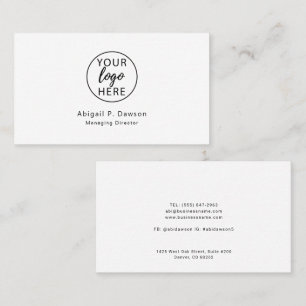 Cartão De Visita Logotipo Personalizado Minimalista