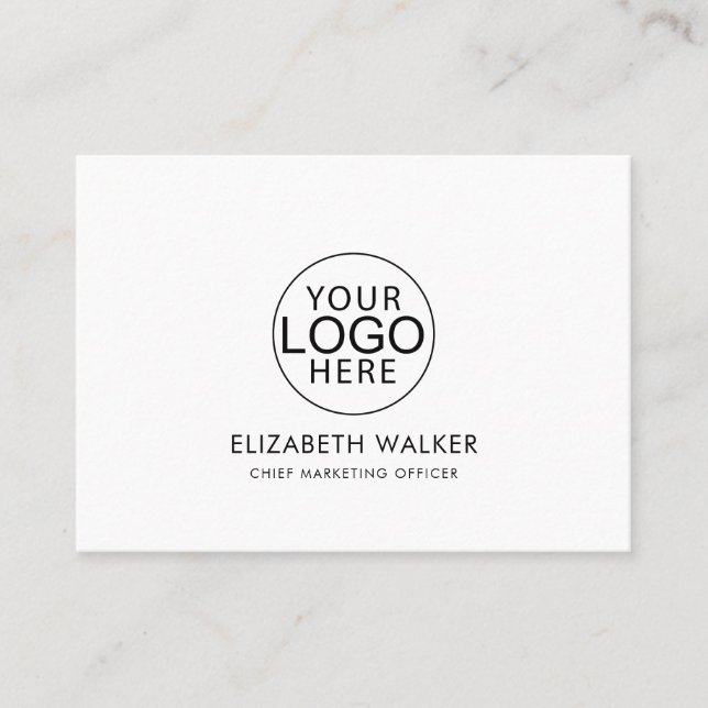 Cartão De Visita Logotipo Personalizado Minimalista Moderno (Frente)