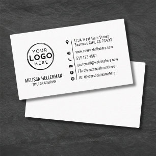 Cartão De Visita Logotipo Personalizado Minimalista Moderno Profiss