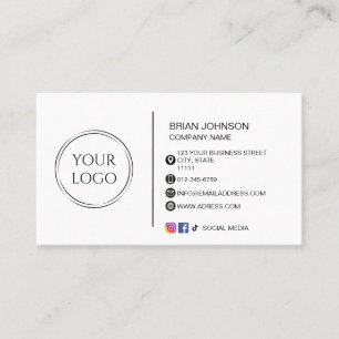 Cartão De Visita Logotipo personalizado moderno de mídia social cód