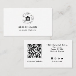 Cartão De Visita Logotipo Personalizado Moderno Elegante Simples