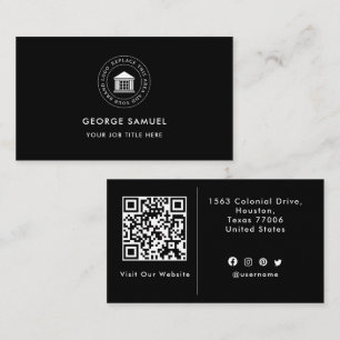 Cartão De Visita Logotipo Personalizado Moderno Elegante Simples