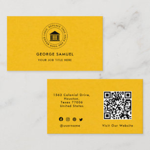 Cartão De Visita Logotipo Personalizado Moderno Elegante Simples