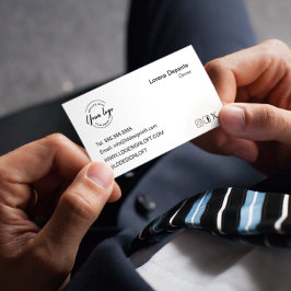 Cartão De Visita Logotipo personalizado moderno Mídia social minima