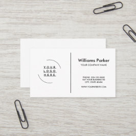 Cartão De Visita Logotipo Personalizado Moderno Minimalista Branco