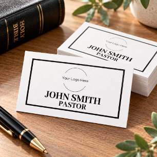 Cartão De Visita Logotipo personalizado moderno minimalista Igreja
