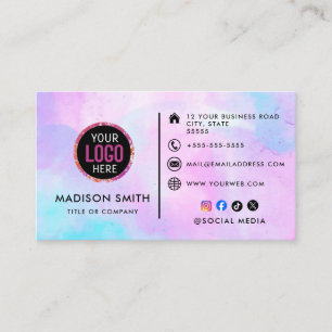Cartão De Visita logotipo personalizado moderno minimalista mídia s
