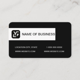 Cartão De Visita Logotipo Personalizado Moderno Preto E Branco