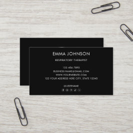 Cartão De Visita Logotipo Personalizado Moderno Profissional Preto 