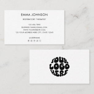 Cartão De Visita Logotipo Personalizado Moderno Profissional Preto 