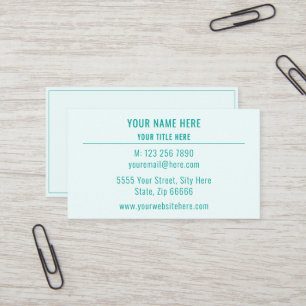 Cartão De Visita Logotipo personalizado Nome da sua empresa Elegant