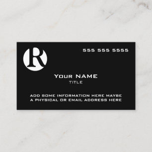 Cartão De Visita Logotipo personalizado preto