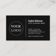 Logotipo personalizado preto minimalista